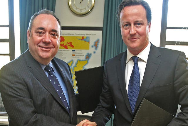 David Cameron and Alex Salmond signed the Edinburgh Agreement two years ago