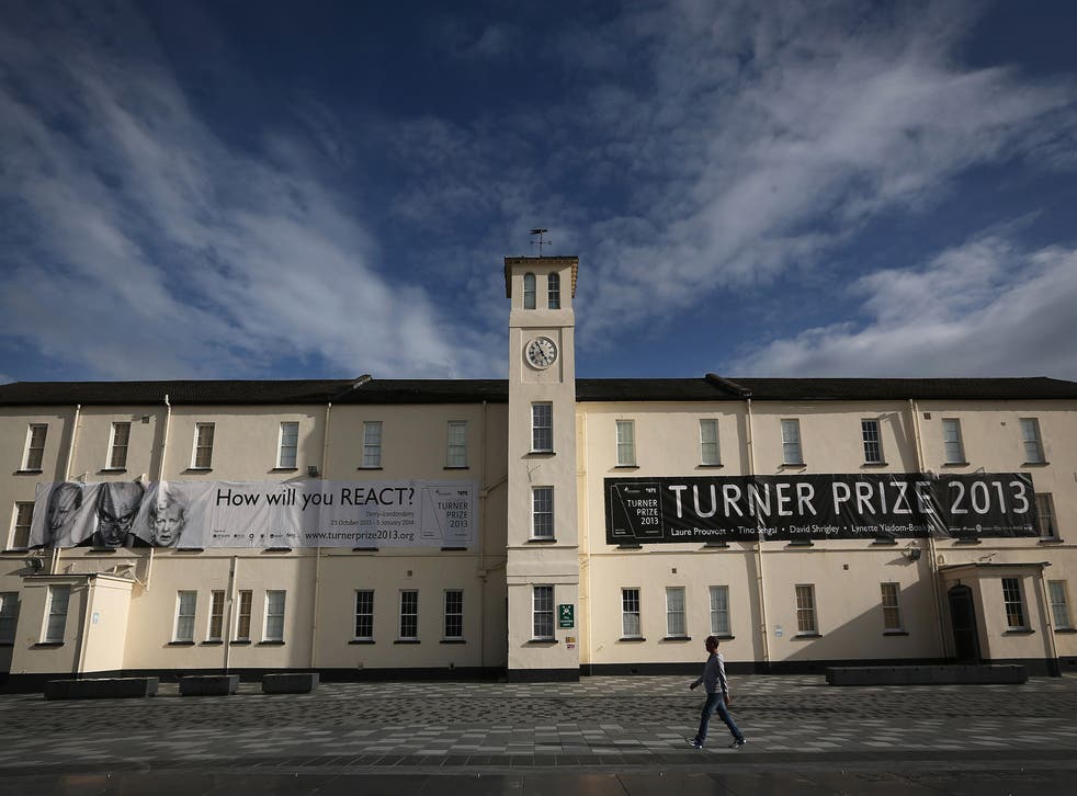 A general view of buildings in Ebrington Square, the venue of the 2013 Turner Prize, Derry