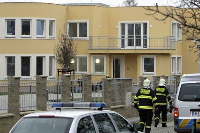 The Prague apartment where the explosion occurred