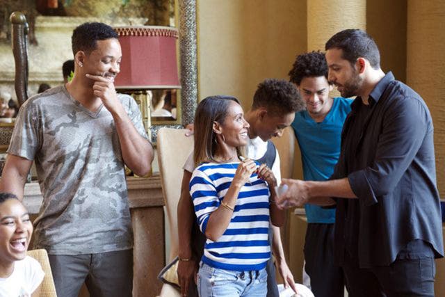 What a card: David Blaine (right) entertains Will Smith and family in ‘Real or Magic?’
