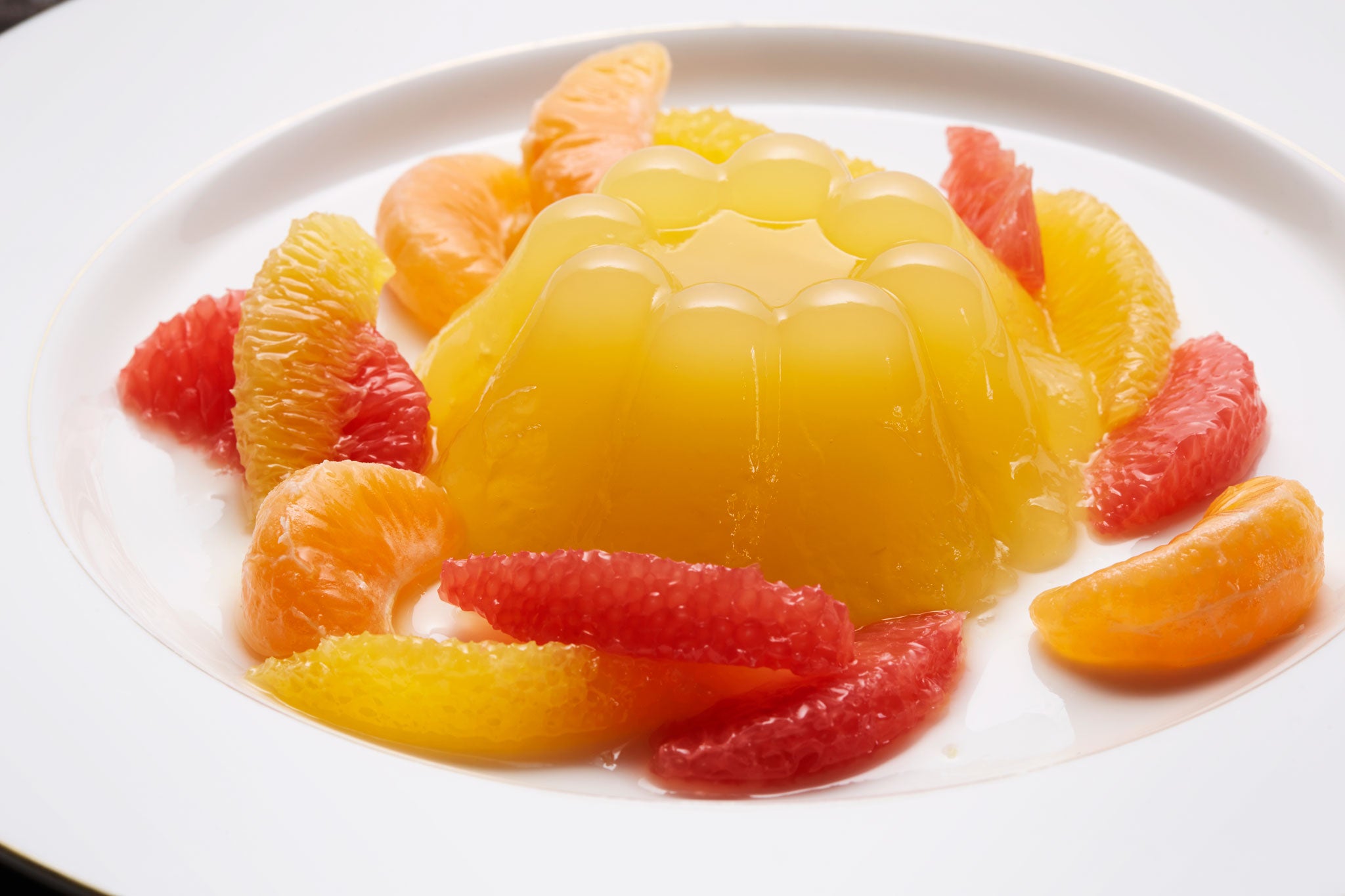Aloe Vera jelly with citrus fruits