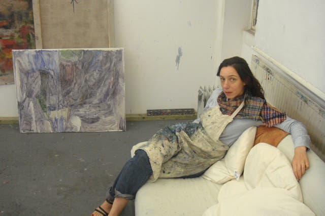 True colours: Varda Caivano in her east London studio