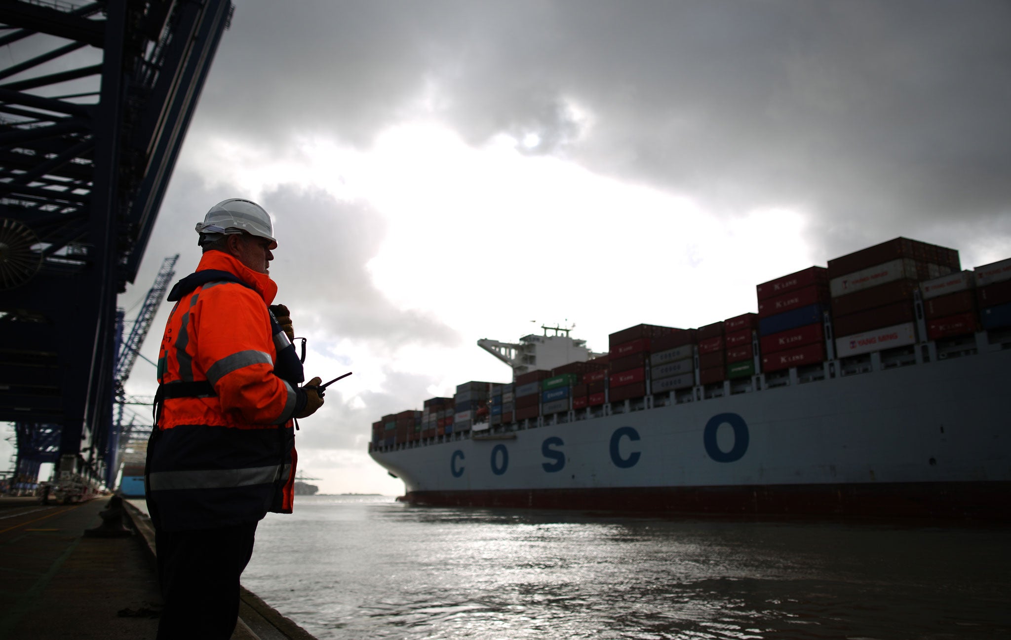 Passionate precision: a container ship at Felixstowe