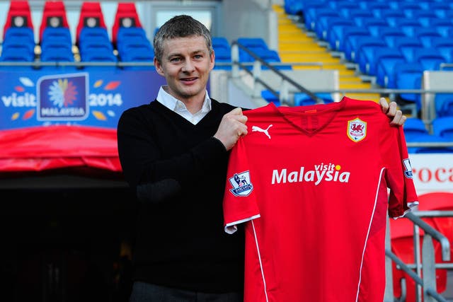 Ole Gunnar Solskjaer is presented as the new manager of Cardiff City