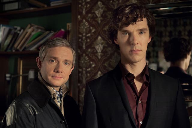 Peanut and Curly Fu, or do we mean Martin Freeman as John Watson and Benedict Cumberbatch as Sherlock Holmes?
