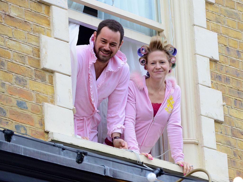 In the pink: Danny Dyer and Kellie Bright in ‘EastEnders’