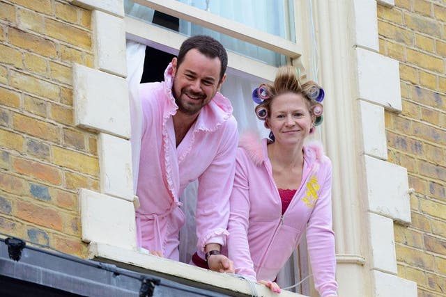 In the pink: Danny Dyer and Kellie Bright in ‘EastEnders’