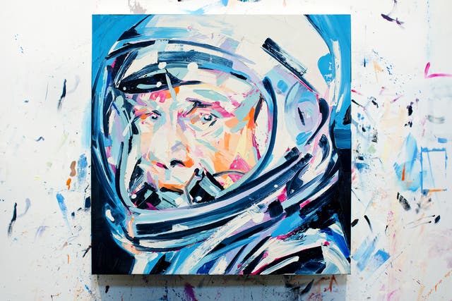Michael Kagan's oil painting 'Pilot 2' for White Lies' album cover