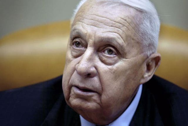 Israeli Prime Minister Ariel Sharon pauses during the weekly cabinet meeting in his Jerusalem office. Former Israeli Prime Minister Ariel Sharon, who has been in a coma for eight years, clings to life after a decline in the functioning of various bodily o