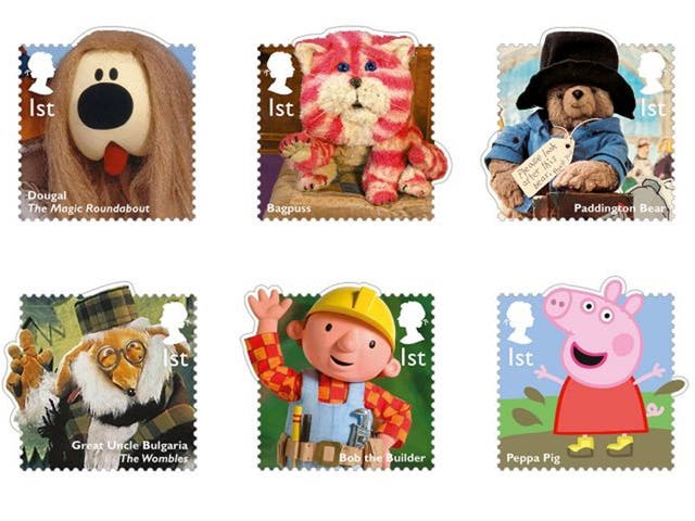 Royal Mail have issued a new set of stamps featuring 12 characters from children's TV, which will be issued to celebrate over 60 years of kid's programming.