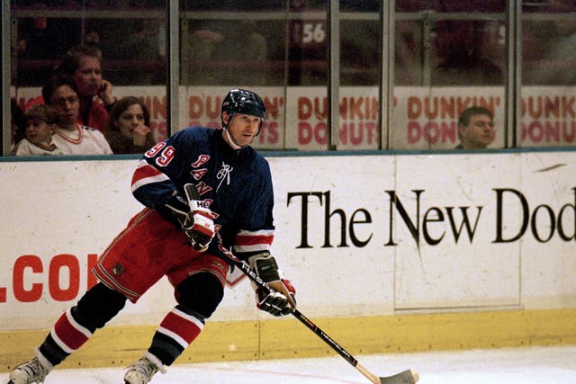 New York Rangers player Wayne Gretzky in his final career game