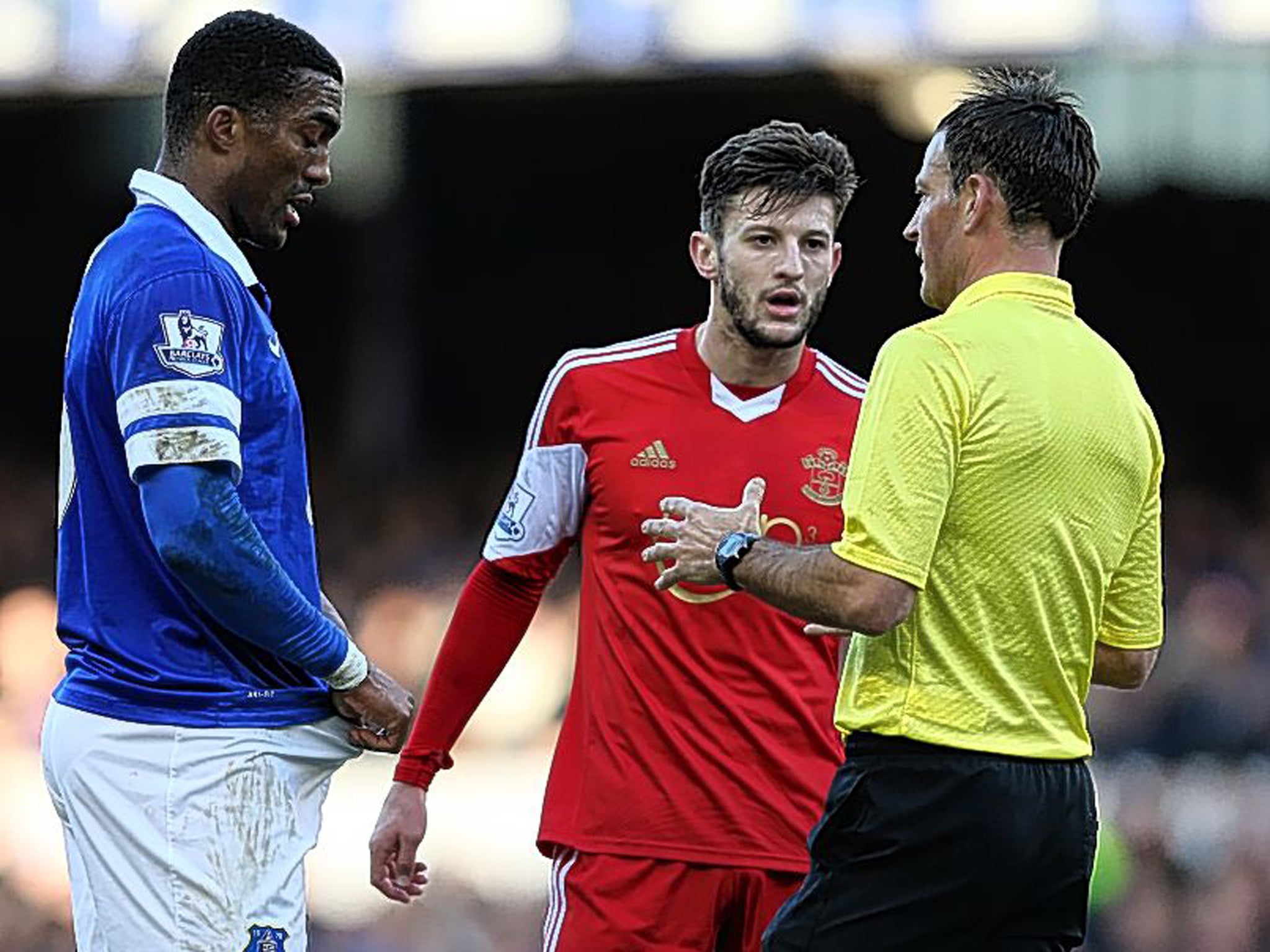 No Saints: Southampton were ‘furious’ at Mark Clattenburg’s alleged remark to Adam Lallana, but the scourge of players abusing referees is trivialised
