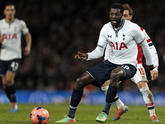 Emmanueal Adebayor was ineffectual in the 2-0 defeat to Arsenal