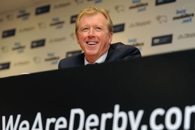 Happy days: Steve McClaren has accentuated the positive in lifting Derby County into promotion contention
