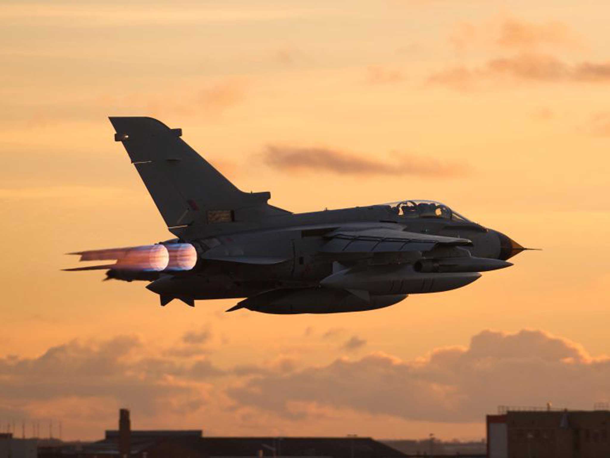 A Tornado jet flying during a trial of 3D printed components, manufactured by the defence contractor, which could lead the way for further military use on the type