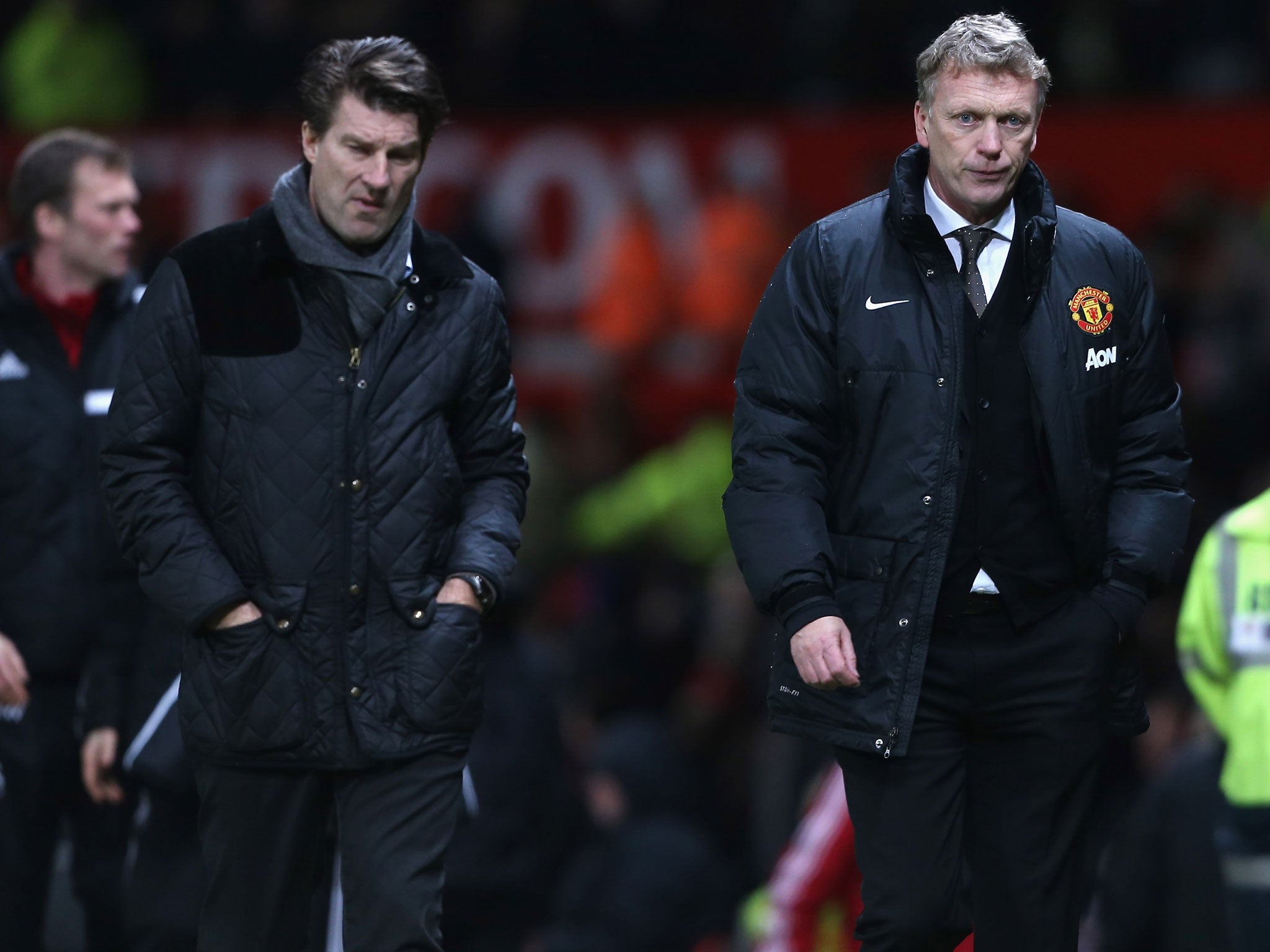 Michael Laudrup and David Moyes had mixed emotions after Swansea knocked Manchester United out of the FA Cup via a 2-1 victory