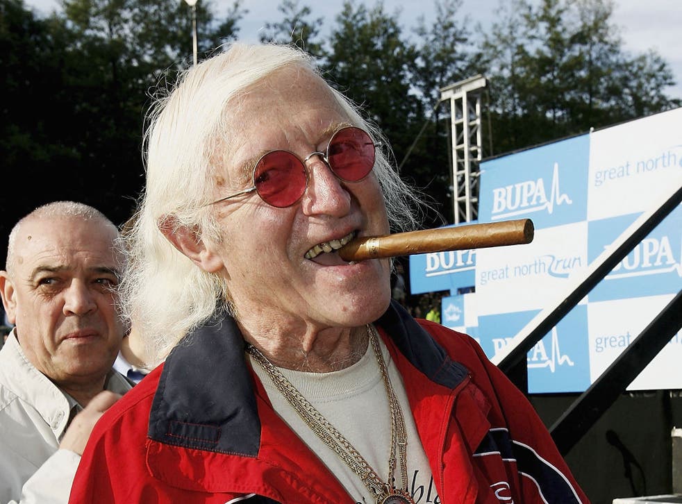 Sir Jimmy Saville prepares for The Bupa Great North Run in 2006