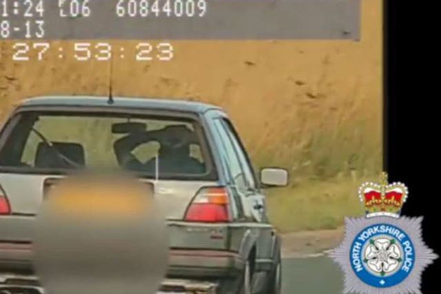 Richard Newton from Whitby was filmed by North Yorkshire Police driving with both of his hands on his head