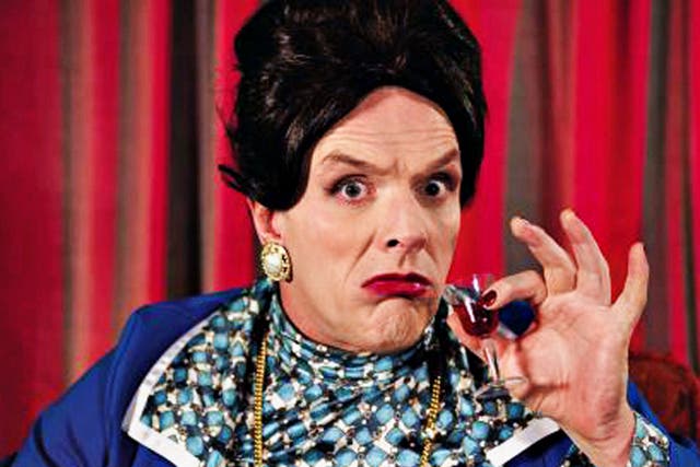 Tipple of laughter: Greg Davies as Jennitta Bishard in 'This Is Jinsy'