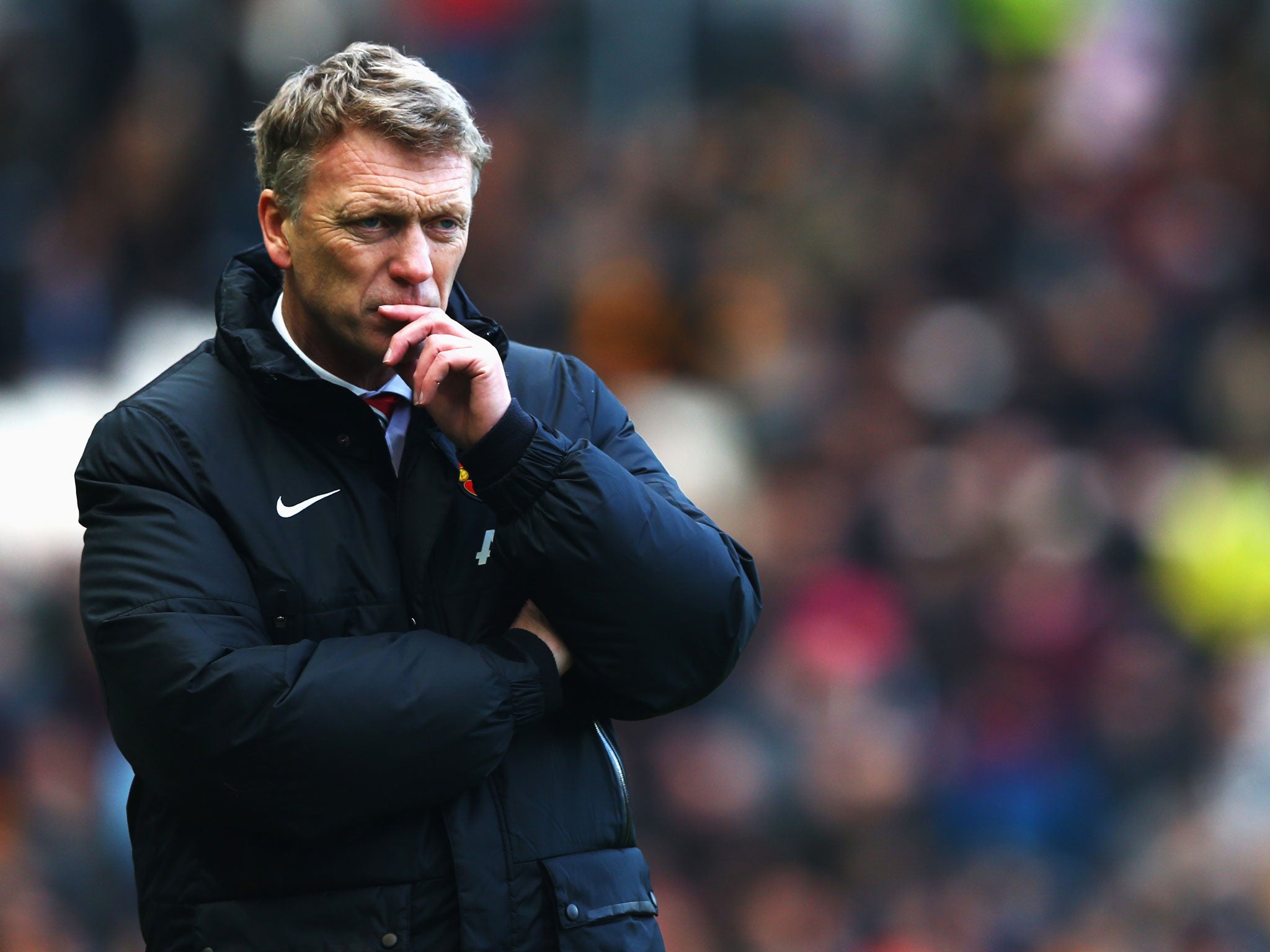 David Moyes looks from the touchline in anguish