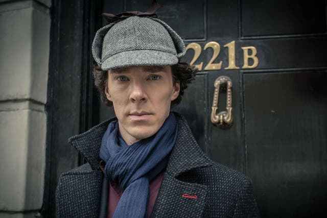 Sherlock Holmes is portrayed by Benedict Cumberbatch in the BBC series