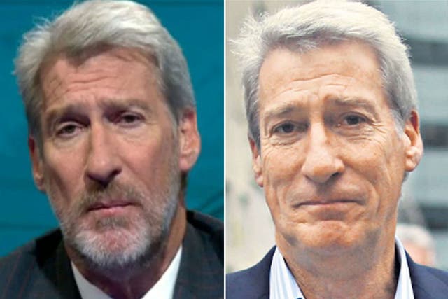 Jeremy Paxman, with and without beard