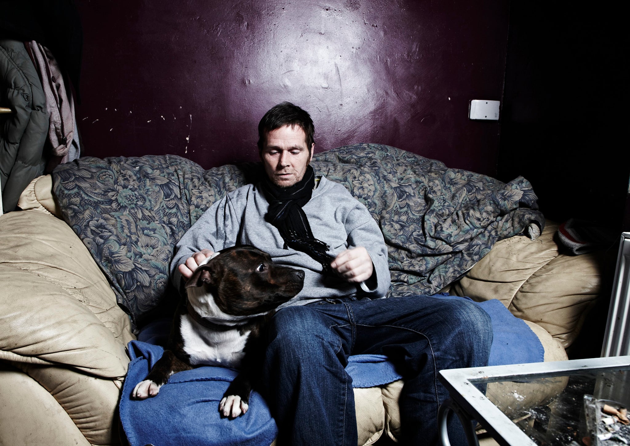Two other 'stars' of Benefits Street, self-confessed alcoholic Fungi and his dog