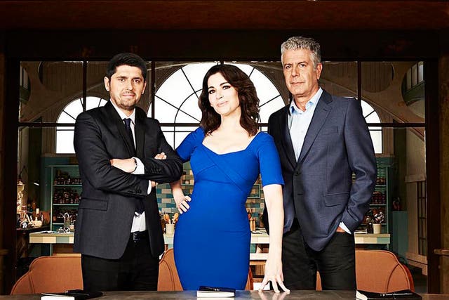 Channel 4's 'The Taste': Judges Ludo Lefebvre,  Nigella Lawson and Anthony Bourdain