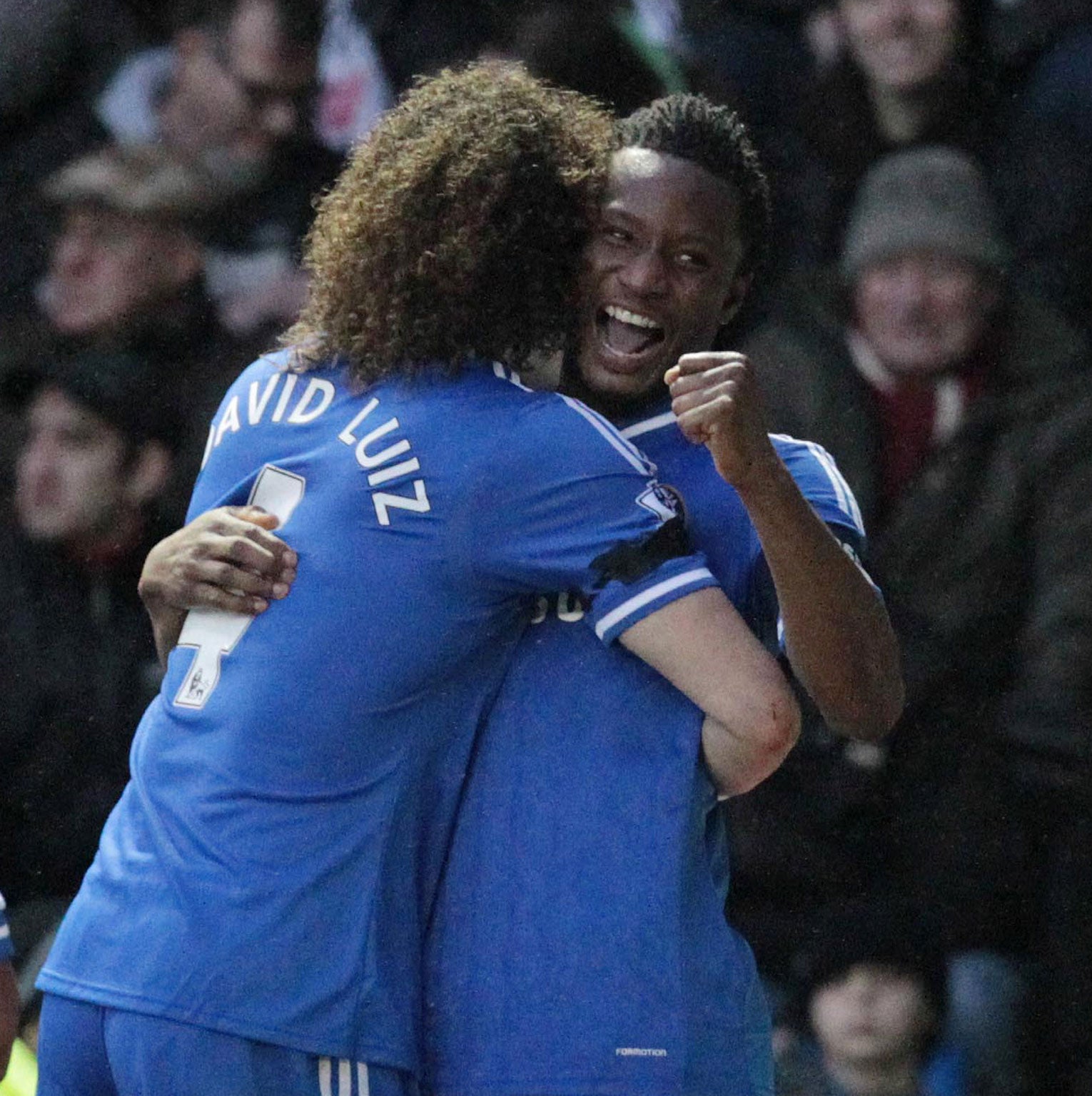 John Obi Mikel celebrates scoring against Derby, but one Blues fan wasn't smiling after Lee Mitchell promised to get the midfielder's name tattooed on his bum if he scored