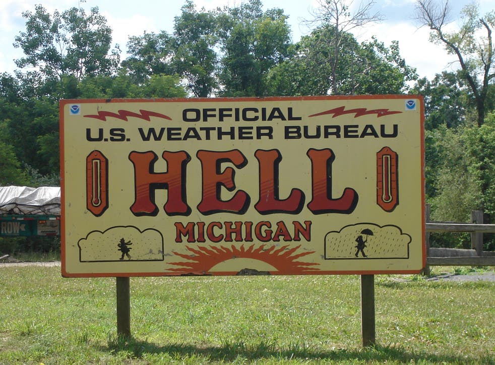 Temperatures have plunged to -13C in the town of Hell, Michigan 