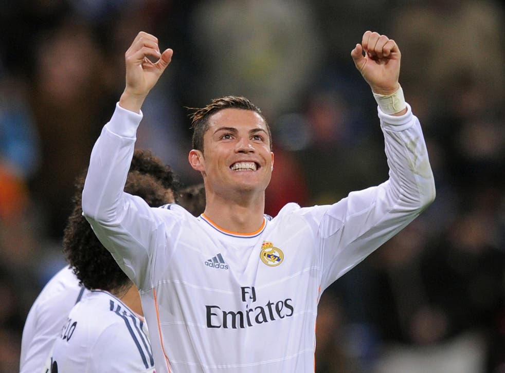 Cristiano Ronaldo celebrates 