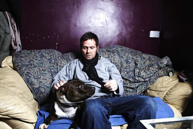 Fungi and his dog in Channel 4's 'Benefits Street'
