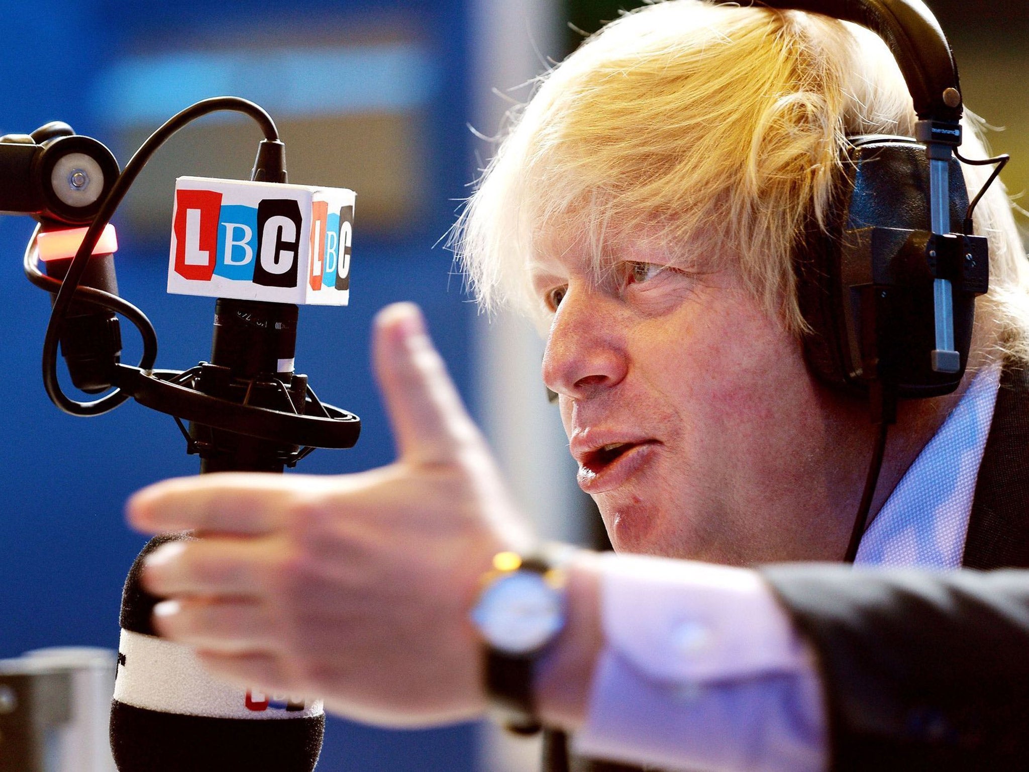 Mayor of London Boris Johnson expresses his views on LBC