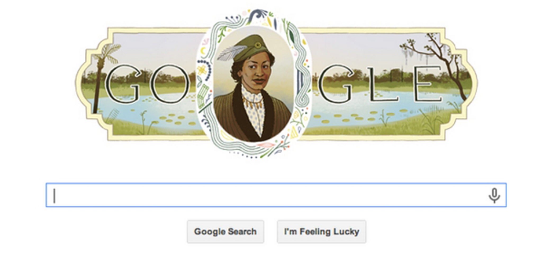Google celebrates Zora Neale Hurston's life with a doodle on their homepage.