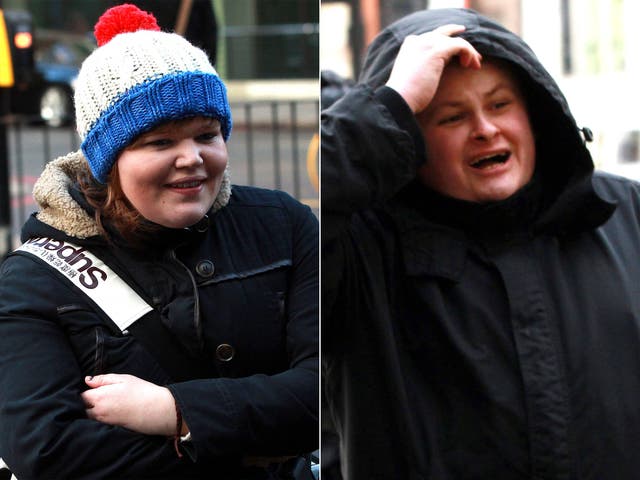 Isabella Sorley, 23, and John Nimmo, 25, arrive at Westminster Magistrates Court, London
