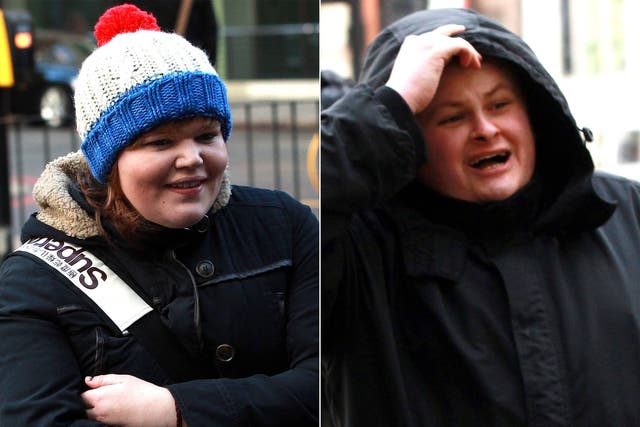 Isabella Sorley, 23, and John Nimmo, 25, arrive at Westminster Magistrates Court, London