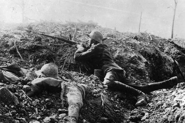 In the trenches in France in 1916