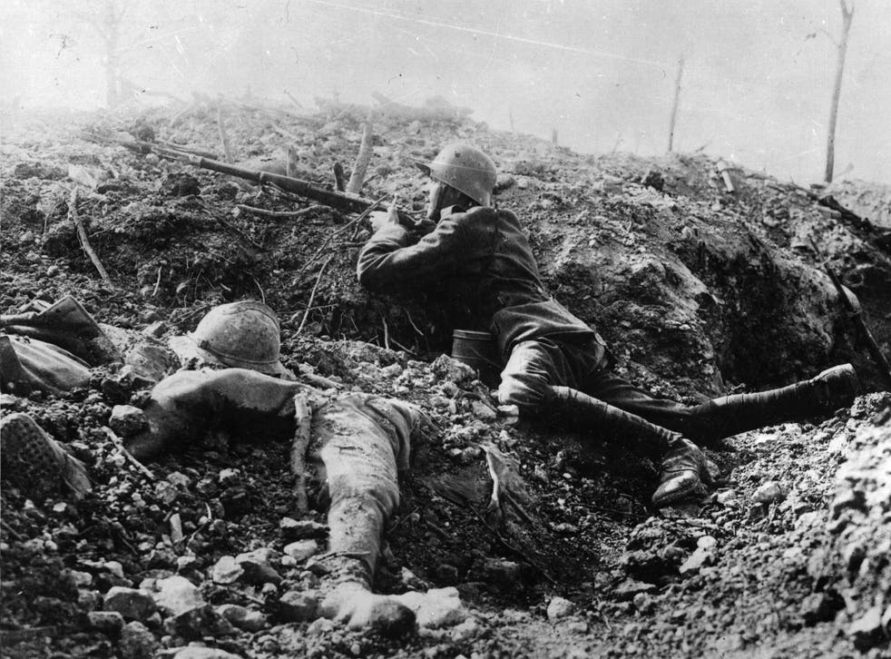 In the trenches in France in 1916