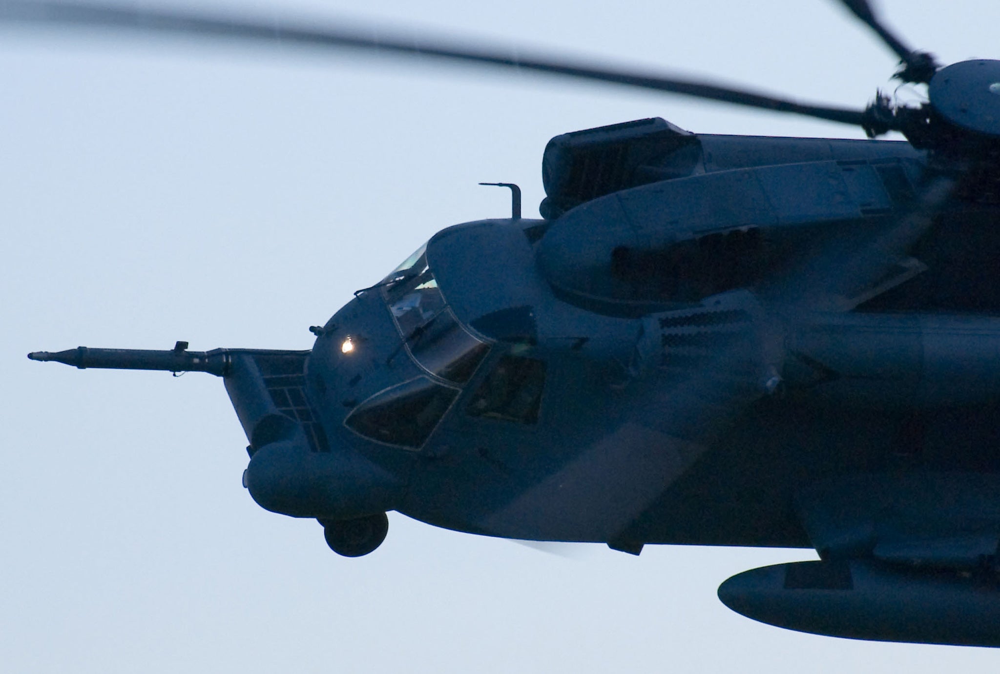 A photograph taken several years ago showing a military helicopter in low-flying exercises over the shingle bank at Salthouse (Photo: Peter King)