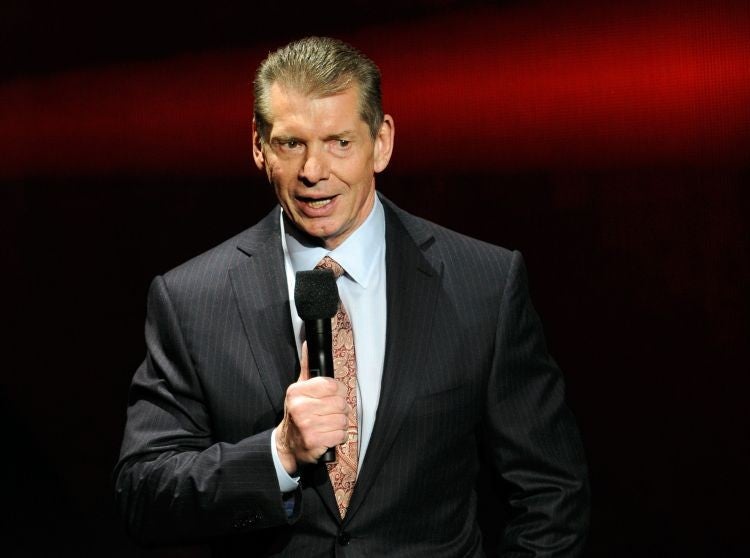 WWE Chairman and CEO Vince McMahon speaks at a news conference announcing the WWE Network.