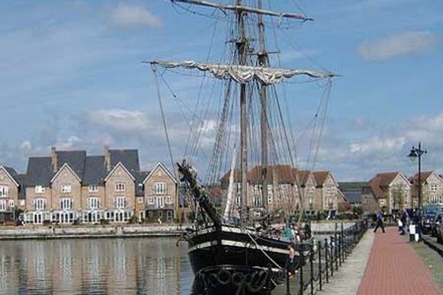 The historic dockyard at Chatham in Kent