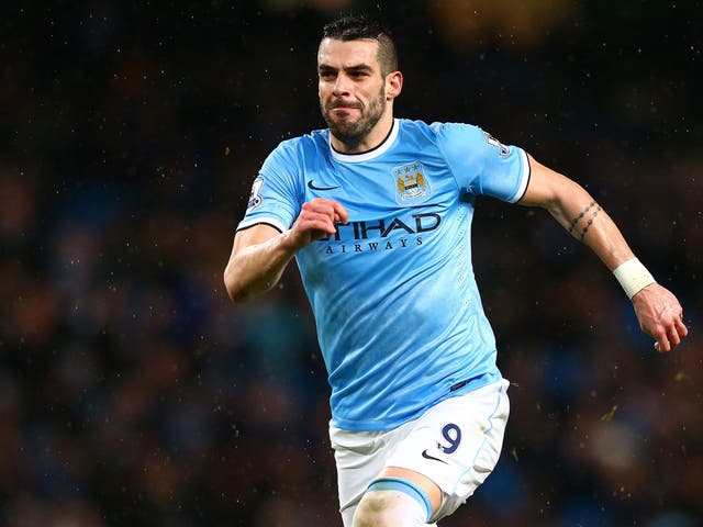 Alvaro Negredo will lead the line for City against Chelsea