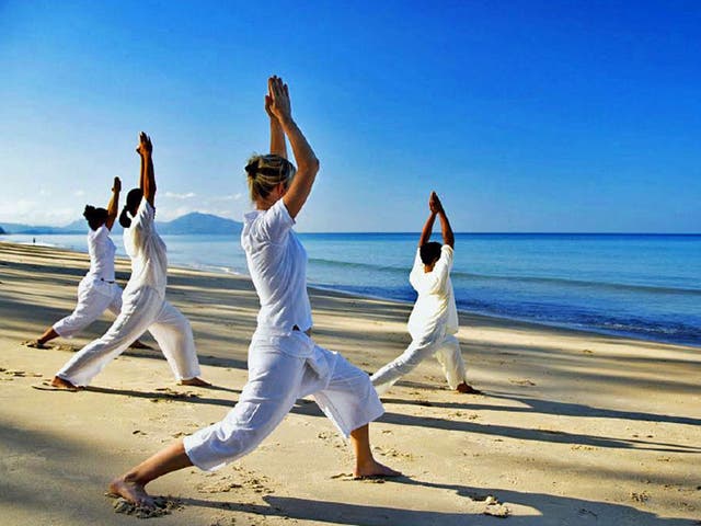 Sun salutation: yoga at the Anantara Layan Resort