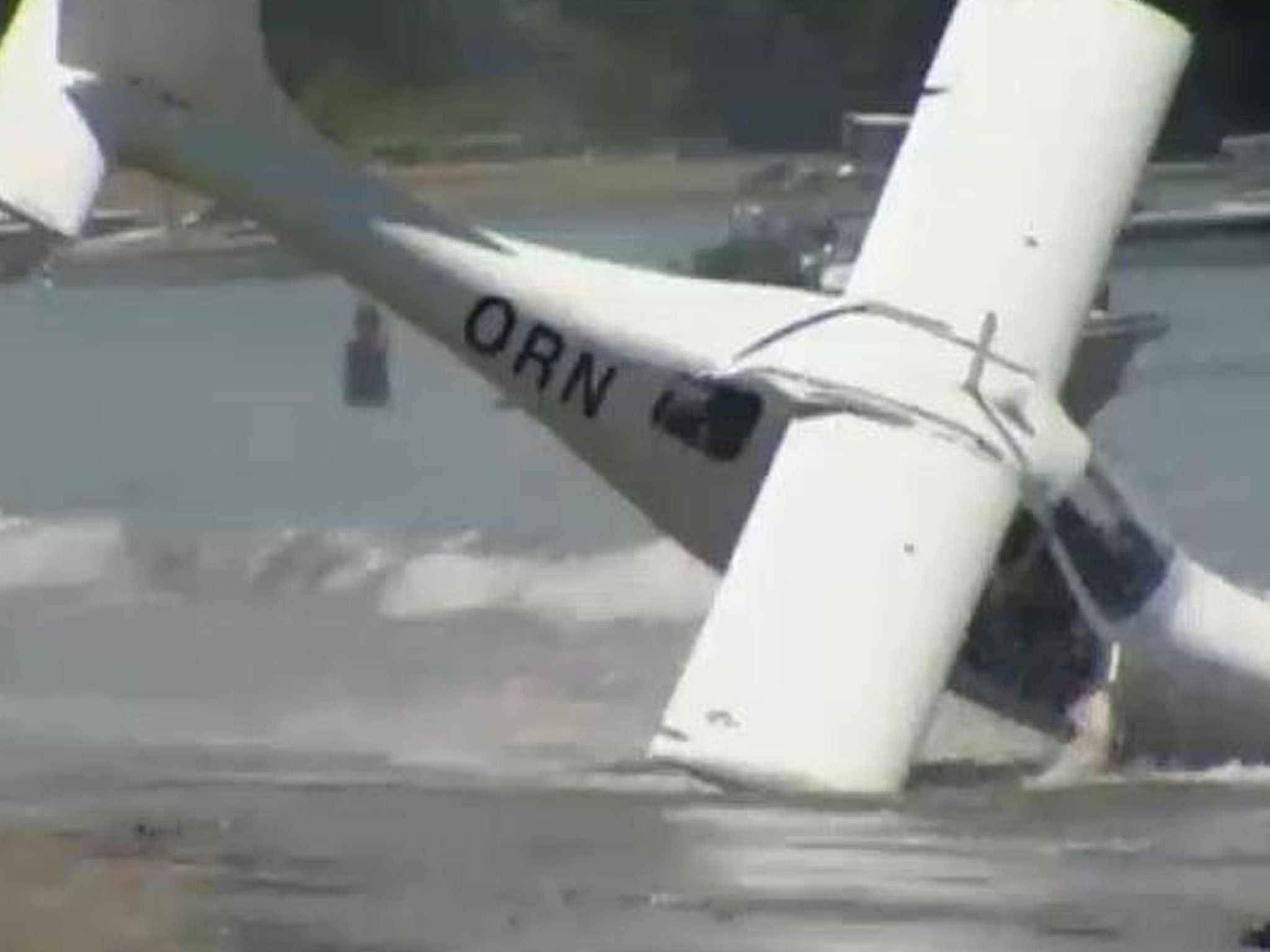 The plane crashed twice on a New Zealand beach after a new engine had been installed