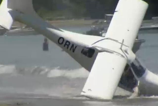 The plane crashed twice on a New Zealand beach after a new engine had been installed 