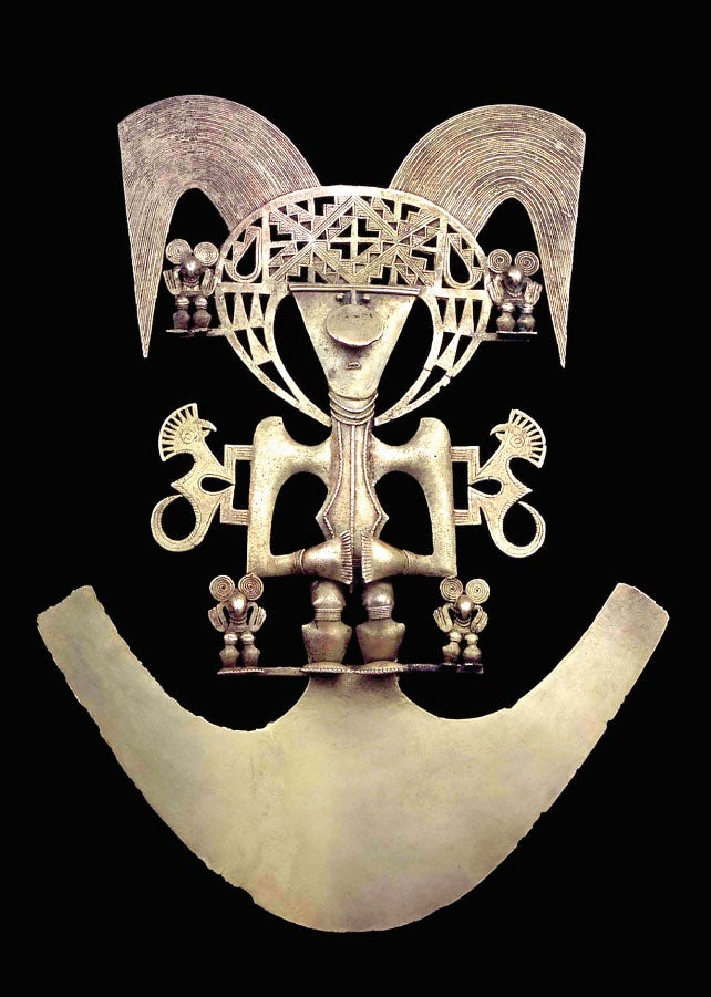 Anthropomorphic pectoral, Colombia, Tairona, AD 900–1600. © The Trustees of the British Museum