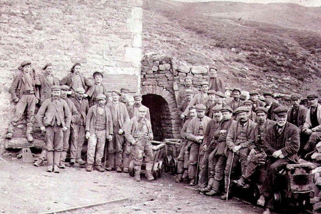Buried treasure: Miners who worked in Smallcleugh, one of the long disused mines nearby