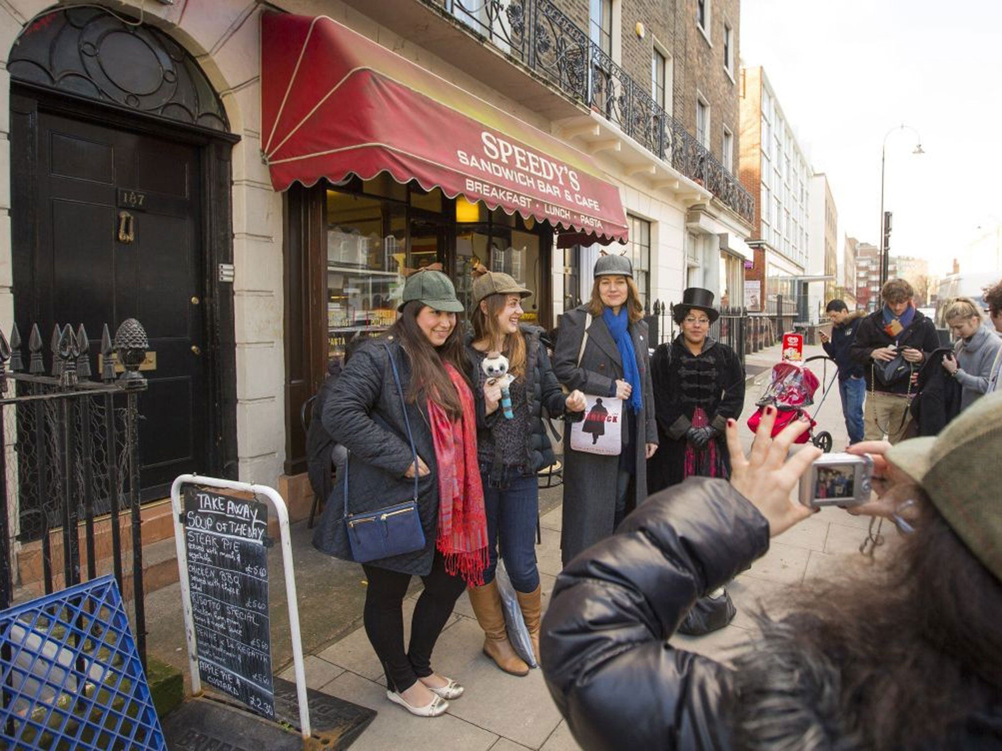 Dear Stalkers: Fans outside  187 North Gower Street, which represents 221B Baker Street in the series Sherlock