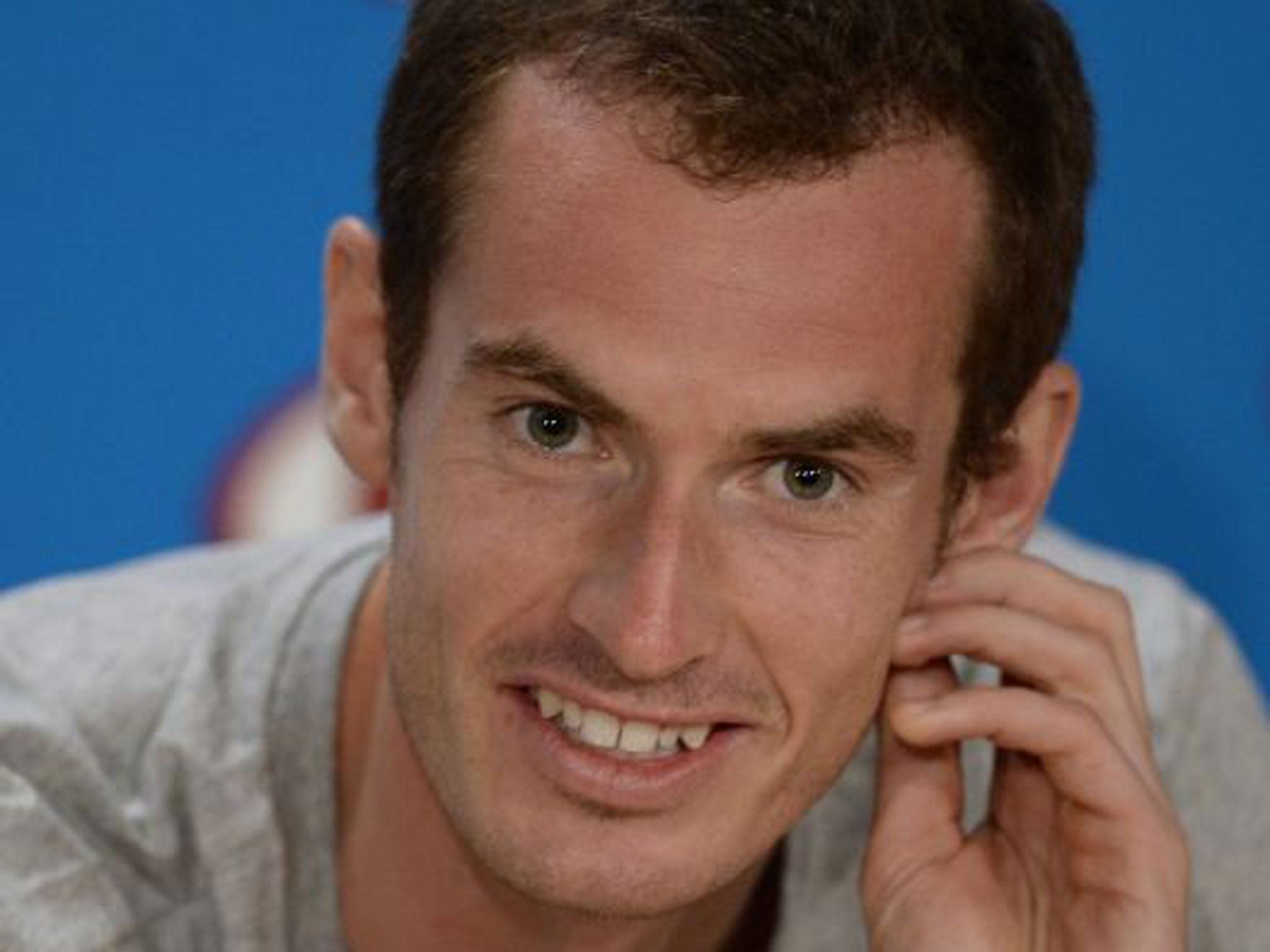 All smiles: Murray doesn’t try to impress his coach or girlfriend