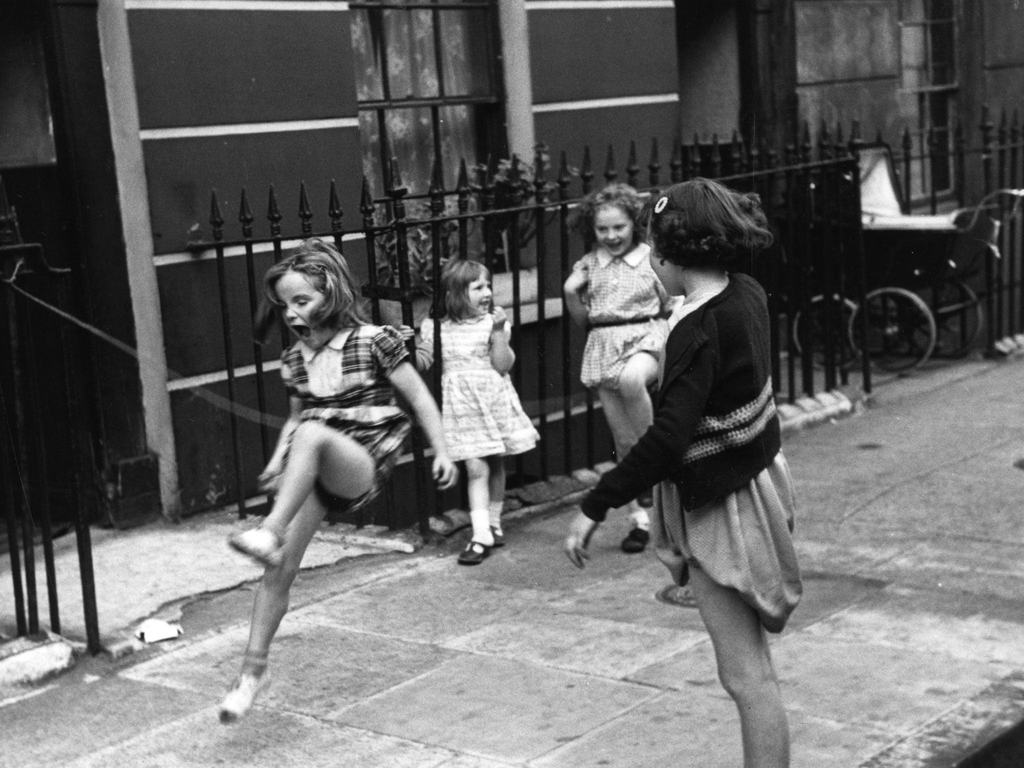 Jump-start: play is the natural means by which children, such as these girls in 1954, educate themselves